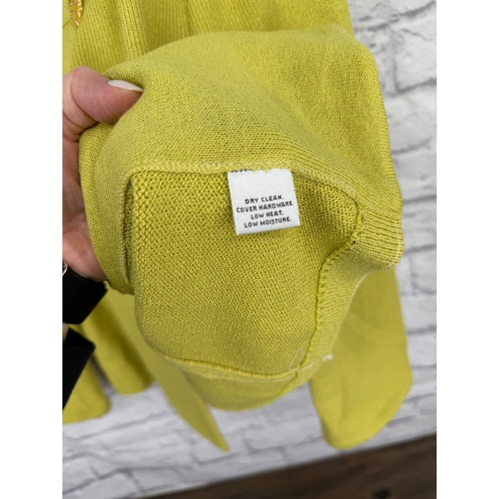 St John Sweater Blazer Women's Size 10 Lime Green Knit Single Button Old Money - Picture 6 of 13